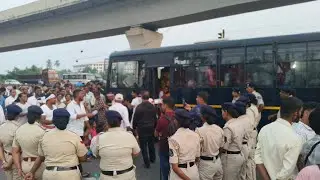 Highway Blocked by Chimolkar Against Unity Mall Construction in CHIMBEL