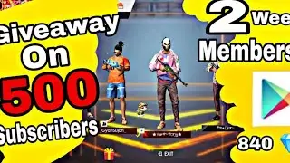 Giveaway on 500 subcribers 2 weekly membership and play gameplay Ranked solo vs squed