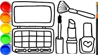 How to draw and Color Makeup | Drawing For Kids