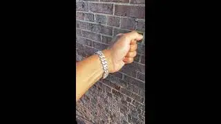 GoldStarsDC Icedout 18k White Gold Diamond Bracelet 12mm