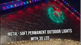 Instal- 50ft Permanent Outdoor Lights with 30 LED