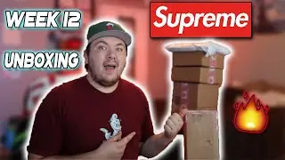 Supreme Week 12 Unboxing!! Aerial Skateboard and Crewneck Unboxing!!!