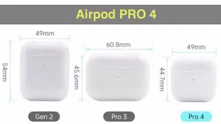 Apple Airpod Pro 4 | Pro 4 |  Airpod Pro 4 Wireless  Earphone TWS HiFi Music Earbuds Sports Gaming