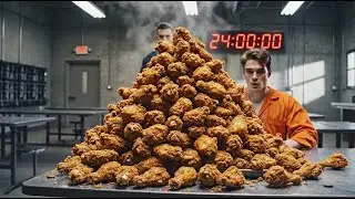 【ASMR】Try to Beat Extreme Prison Challenge!? Eat Everything in 24 Hours and You're Free! Part 3