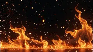 Wild Orange Fire | Sparks Rising in Darkness | Intense Visual Flame Meditation