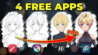 J'ai Test&eacute; 4 applis de dessin gratuites pour mobile afin de cr&eacute;er un seul personnage