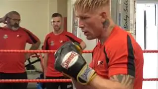 Ex World bare knuckle champ SEAN GEORGE working the pads!!!