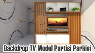 Backdrop TV Model Parkisi Partisi - Decor room