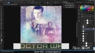 Doctor Who Poster - Adobe Photoshop Speed Art - Ryan Booth Graphics