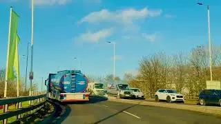 Exploring the UK 🇬🇧 a drive in the UK 🇬🇧 roadside beautiful views Bradford and other cities 
