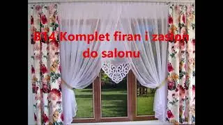 B14 komplet firan i zasłon do salonu www.Firany.pl