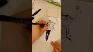 drawing BVB Andy black with markers #youtube_shorts #youtubeshorts