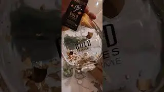 gold flakes Vodaka 24 carats gold sprit #vodka #spritual #gold