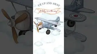 Airplane baby shower video invitation