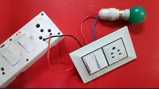 2 switch 1 blub holder 1 five pin socket extension board wiring||electric board wiring||
