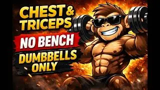 Chest & Triceps Workout at Home 💪 | Dumbbells Only | No Bench | Monkey Strength