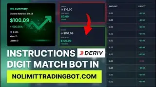 INSTRUCTIONS DIGIT MATCH BOT IN NOLIMITTRADINGBOT.COM | DERIV