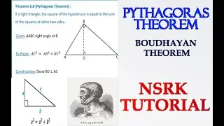 Pythagorous Theorem proof | 10th | Similar Triangles | Imp Questions | SSC Exam | NSRK TUTORIAL