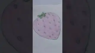 Lite pink strawberry 🍓🍓 drawing by Sanchika Art | Step by step drawing | Sanchika Art.