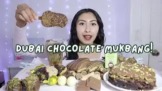 ASMR~DUBAI CHOCOLATE MUKBANG! (Brownie, Crumbl Cookie, Strawberries)🍫🍪