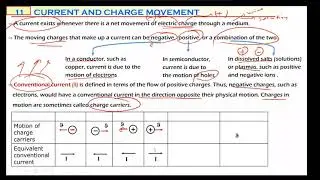 ELECTRIC CURRENT AND CHARGE CARRIERS