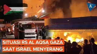 Kepanikan di Area RS Al Aqsa Gaza Saat Israel Menyerang