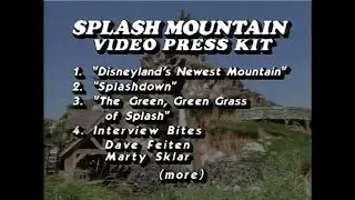 1989 Splash Mountain Video Press Kit (Disneyland)