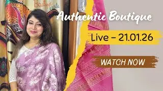 Authentic Boutique Kolkata is live with cotton special sarees.. booking number - 9830319701