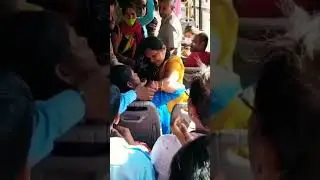 two ladies fighting in a bus😂#status #ytshorts #ladai #ladies #viral