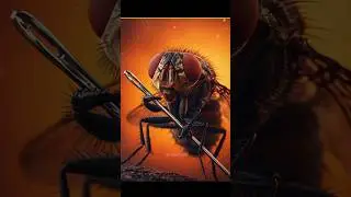 housefly 🐝 very idiot about to cut this ants head 🐜 #shorts #shortsfeed #animalsfacts #viral