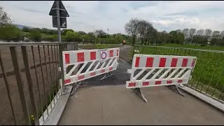 Eröffnung Weserradweg Bad Oeynhausen und Einblick Brücke Prinzenwinkel