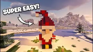 Super Easy Santa Statue Build in Minecraft 🎅✨ | Christmas Build Tutorial