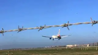 Boeing 767-336ER, British Airways, LHR, G-BZHC,landing on 27R