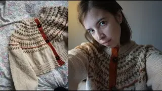 вяжу кардиган amikomi yoke cardigan от noriko ichikawa