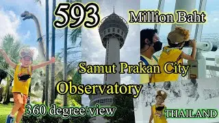 Samut Prakan Observation Tower with 360 degree city views..#touristattraction #thailand