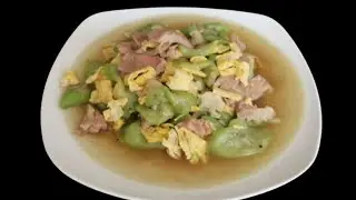 The best way to cooking at home /Stir fried luffa gourd pork and egg / speciel food easy yummy