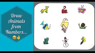 How to draw Animals from numbers | #SrisCreativeCorner #FunWithNumbers
