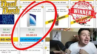 How I won 4 items worth 75$ on #dealdash for 0.4$ cents ‼️ #GIVEAWAY!!!