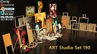 Art Studio Set 190 3D model