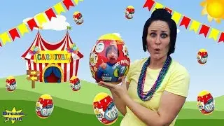 Ryan's World Giant Mystery Egg At The Toy Carnival With Crazy Carni, Slime, Putty, Mystery and more!