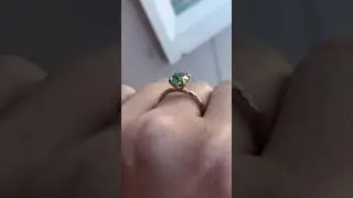2.28ct Teal Oval Sapphire Evergreen Ring by Anueva Jewelry