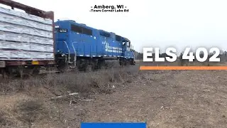 First Video of 2024! ELS 402 & an Garbage Truck! #railroad #train #garbagetruck