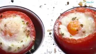 Egg Stuffed Italian Tomatoes for a Simple Clean Eating Breakfast!
