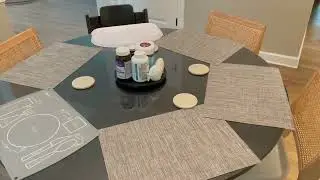 WingCanto 52 Inch Round Clear Table Cover Protector PVC Plastic, Looks like glass table topper