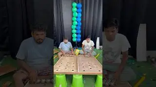 Bro vs bro roll still best ball drop hole popping pop balloons win biscuits challenge 909924#shorts