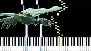 Harry Potter 8 - Dragon Flight - Piano tutorial (Synthesia)