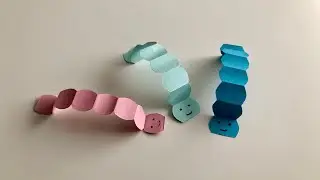 Bastelideen f&uuml;r Kinder - Wurm aus Papier falten - Willi der Wurm - DIY WORM moving paper caterpillar