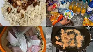 Monthly grocery + Alfredo Pasta I Fish masala I Clean Fridge I Chef Kiran