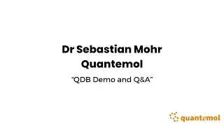 Quantemol Plasma Chemistry Workshop: Dr Sebastian Mohr, Quantemol