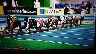 Dwain Chambers Sprinting the 60m